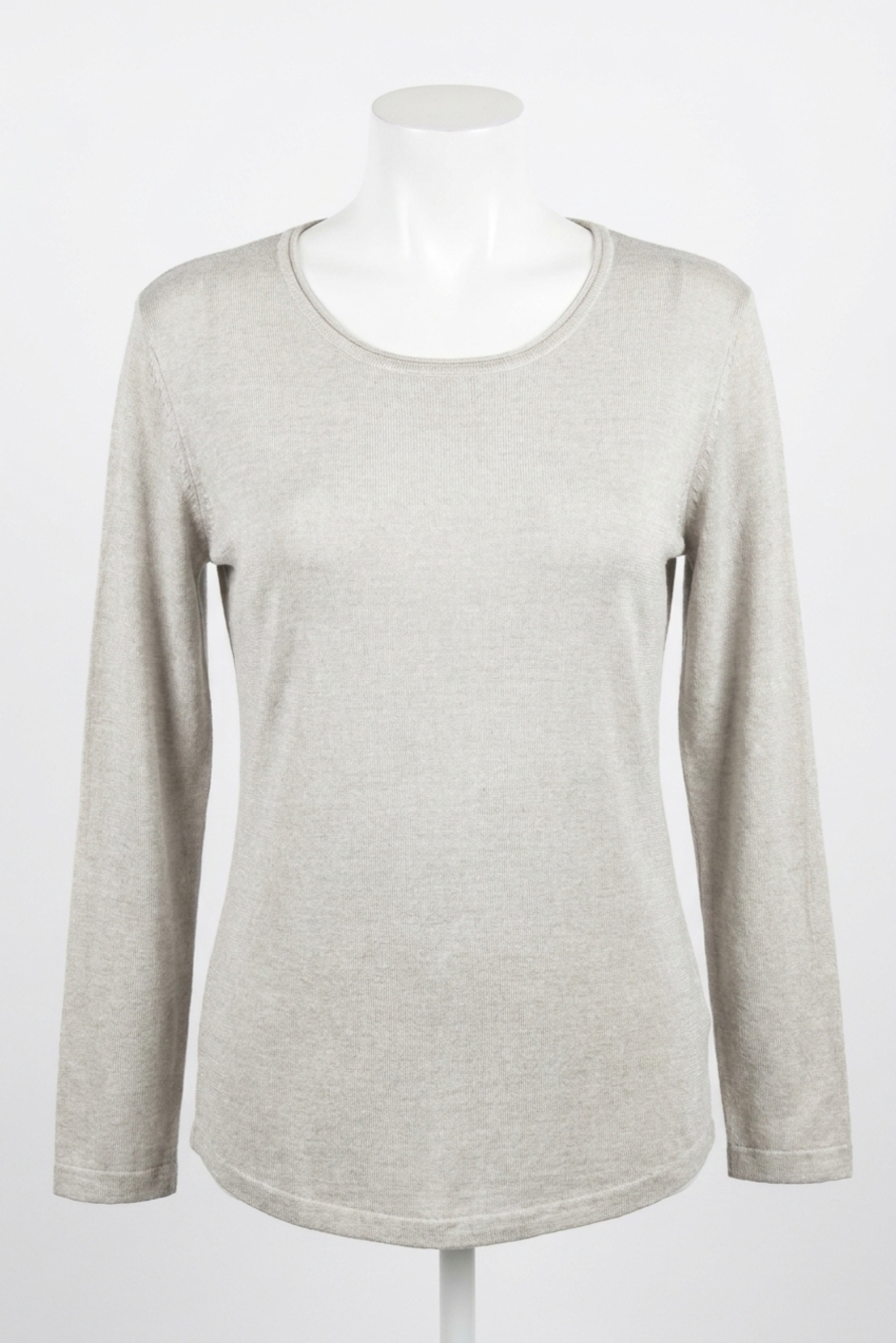 NEW ANGEL scoop-neck top in sand